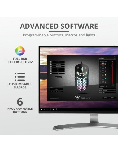 Mouse Trust GXT 960, Graphin Ultra-lightweight Gaming Mouse