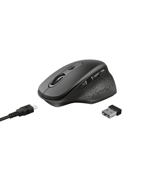 23812,Mouse Optic Trust Ozaa Rechargeable, USB Wireless, Negru