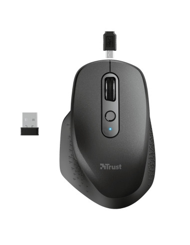 23812,Mouse Optic Trust Ozaa Rechargeable, USB Wireless, Negru