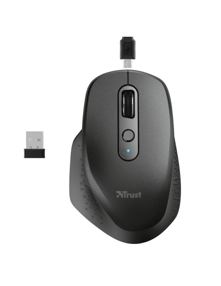 23812,Mouse Optic Trust Ozaa Rechargeable, USB Wireless, Negru