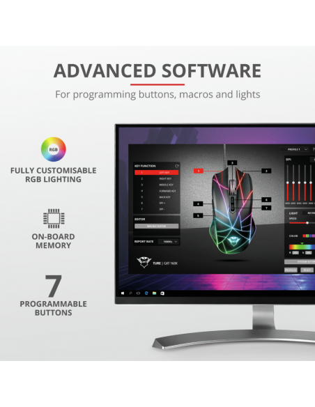 Mouse cu fir GXT 160X, Ture RGB Gaming Mouse, negru,TR-23797