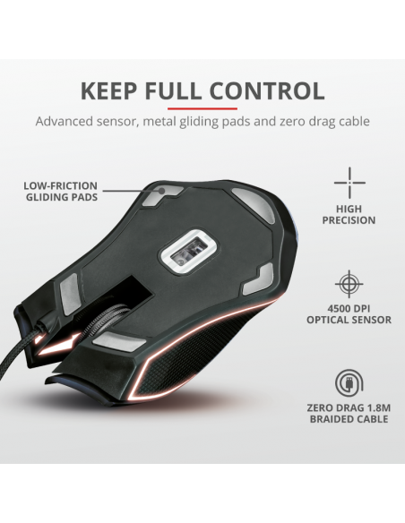 Mouse cu fir GXT 160X, Ture RGB Gaming Mouse, negru,TR-23797