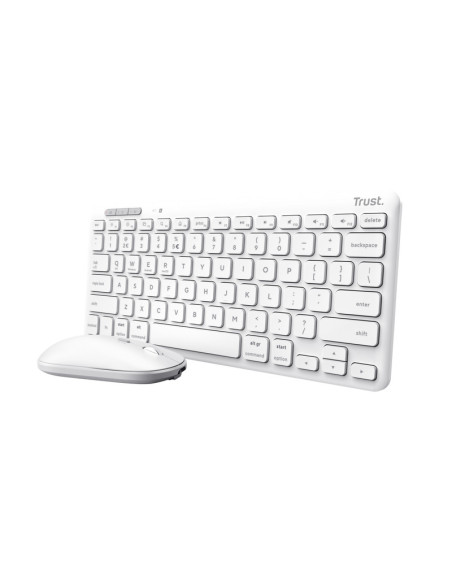 25073,Kit Wireless Trust LYRA - Tastatura Bluetooth/USB Wireless, White + Mouse Optic, USB Wireless, Alb
