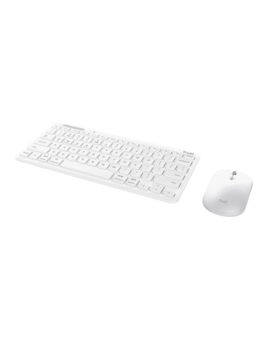 25073,Kit Wireless Trust LYRA - Tastatura Bluetooth/USB Wireless, White + Mouse Optic, USB Wireless, Alb
