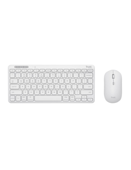 25073,Kit Wireless Trust LYRA - Tastatura Bluetooth/USB Wireless, White + Mouse Optic, USB Wireless, Alb