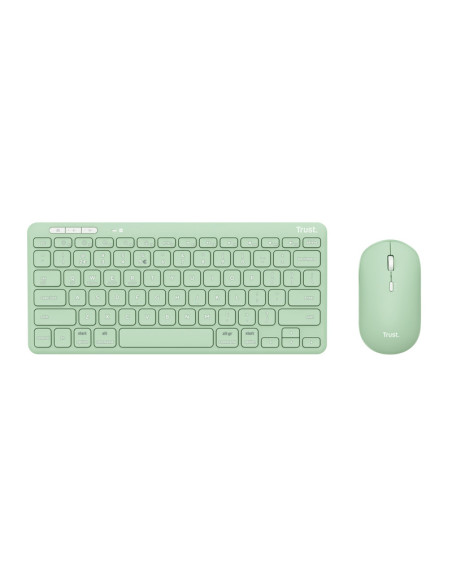 24942,Kit Wireless Trust LYRA - Tastatura Bluetooth/USB Wireless Green + Mouse Optic, USB Wireless, Verde