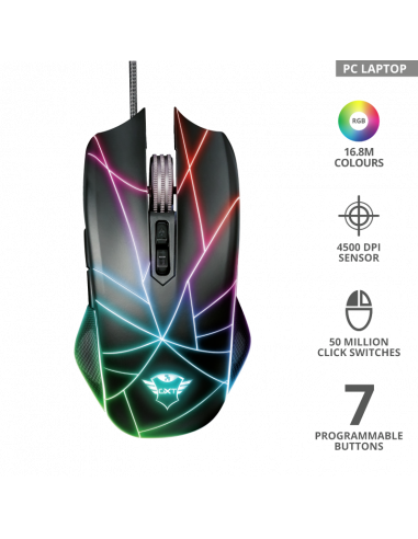 Mouse cu fir GXT 160X, Ture RGB Gaming Mouse, negru,TR-23797