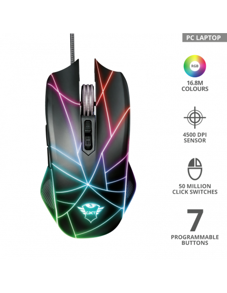 Mouse cu fir GXT 160X, Ture RGB Gaming Mouse, negru,TR-23797
