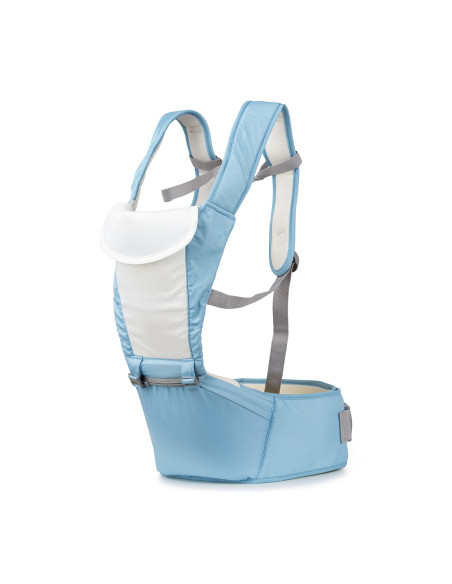 JU2601-Blue,Marsupiu cu scaunel Juju HugMeTight, Albastru