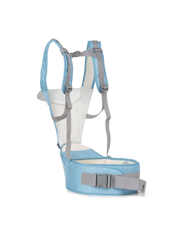 JU2601-Blue,Marsupiu cu scaunel Juju HugMeTight, Albastru