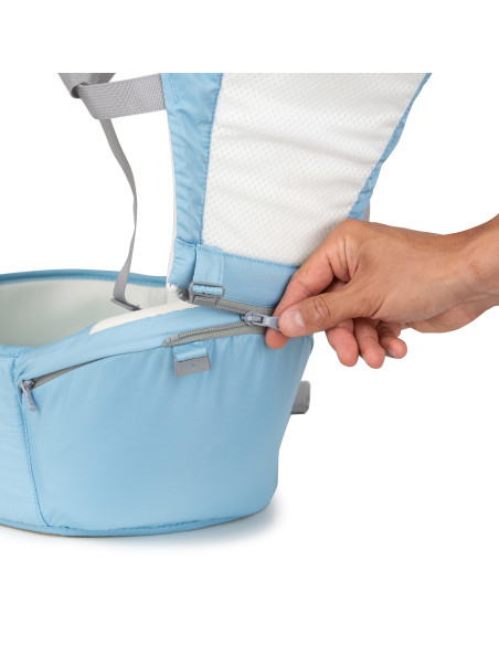 JU2601-Blue,Marsupiu cu scaunel Juju HugMeTight, Albastru