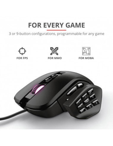 Mouse Trust GXT 970, Gaming Mouse, negru,TR-23764