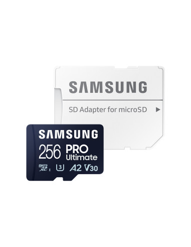 MB-MY256SA/WW,Memory Card microSDXC Samsung PRO Ultimate MB-MY256SA/WW 256GB, Class 10, UHS-I U3, V30, A2 + Adaptor SD