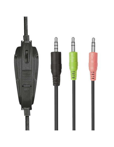 22450,Casti cu microfon Trust Ravu, 3.5mm jack, Negru, rosu
