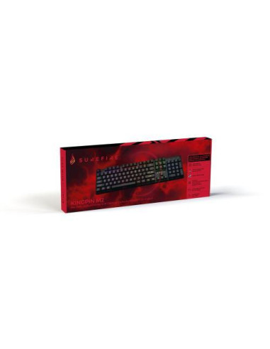 48719,Tastatura SureFire by Verbatim KingPin M2, RGB LED, USB, Negru