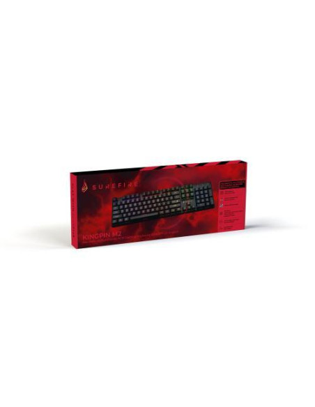 48719,Tastatura SureFire by Verbatim KingPin M2, RGB LED, USB, Negru