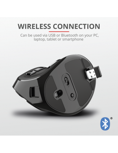 Mouse Trust Voxx, Rechargeable Ergonomic Wireless