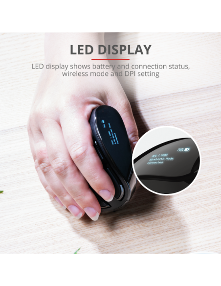 Mouse Trust Voxx, Rechargeable Ergonomic Wireless