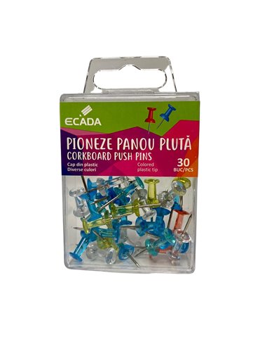 82130,Pioneze panou pluta ECADA 30 buc/cutie