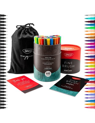 PX560,Pix liner 60 culori Fine Brush DACO PX560,Pix liner 60 culori Fine Brush DACO