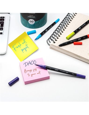 PX560,Pix liner 60 culori Fine Brush DACO PX560,Pix liner 60 culori Fine Brush DACO