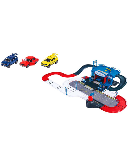 S212050010SRO,Pista de masini Majorette Dacia Service Center cu 3 masinute