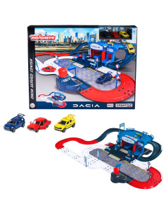 S212050010SRO,Pista de masini Majorette Dacia Service Center cu 3 masinute 2