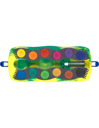 FC125013,Acuarele 12 culori connector dinozauri verde 2024 faber-castell