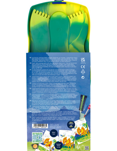 FC125013,Acuarele 12 culori connector dinozauri verde 2024 faber-castell