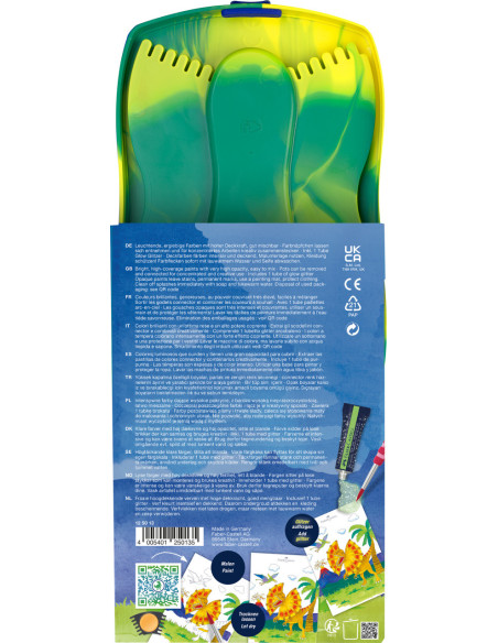 FC125013,Acuarele 12 culori connector dinozauri verde 2024 faber-castell