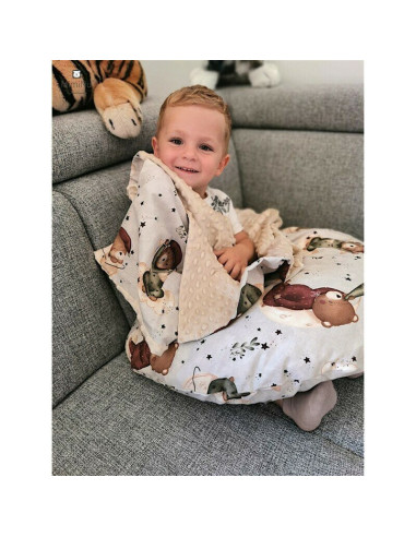 BN-6426972023474,MimiNu - Lenjerie patut 3 piese, Cu protectie laterala, Din bumbac certificat Oeko Tex Standard 100, Pentru pat