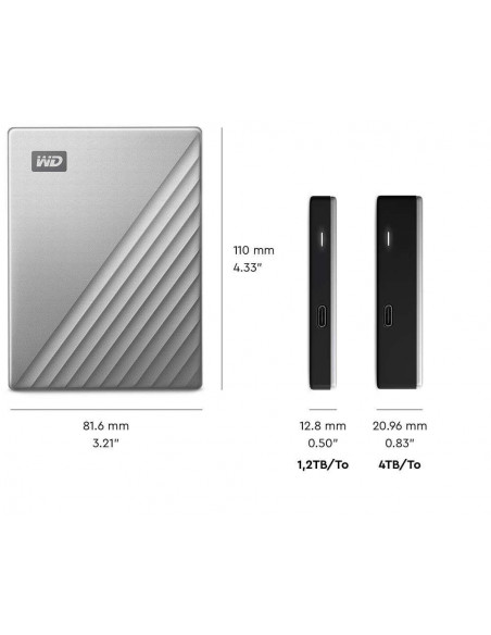 HDD extern WD My Passport Ultra, 2TB, albastru, USB