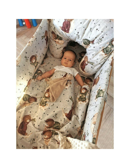 BN-6426972023559,MimiNu - Cearceaf cu elastic pentru patut co-sleeper, Vera, Dimensiune 89 x 51 cm, Din bumbac certificat Oeko T