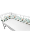 BN-6426972023801,MimiNu - Protectie laterala pentru patut bebe, Tip Bumper impletit, Din bumbac, Din materiale certificate Oeko 