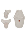 BN-6426972023245,MimiNu - Sistem de infasare bebe, 0 - 3 luni, Din tesatura thermofrotte, Beige