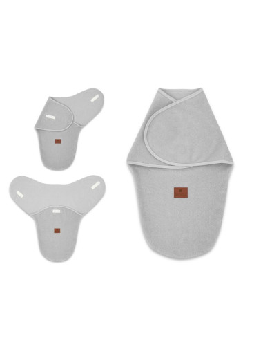 BN-6426972023269,MimiNu - Sistem de infasare bebe, 0 - 3 luni, Din tesatura thermofrotte, Grey