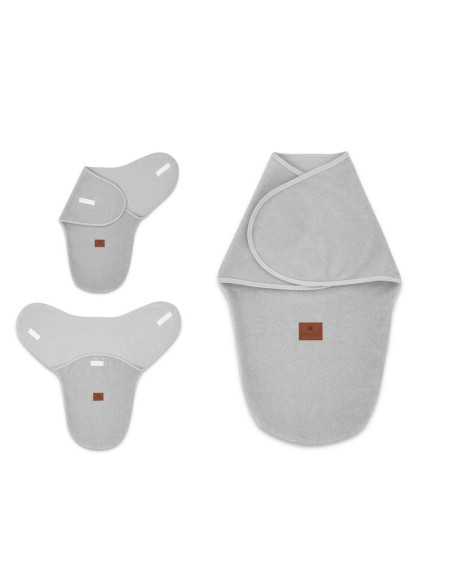 BN-6426972023269,MimiNu - Sistem de infasare bebe, 0 - 3 luni, Din tesatura thermofrotte, Grey
