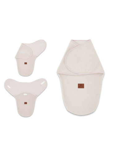 BN-6426972023276,MimiNu - Sistem de infasare bebe, 0 - 3 luni, Din tesatura thermofrotte, Powder Pink