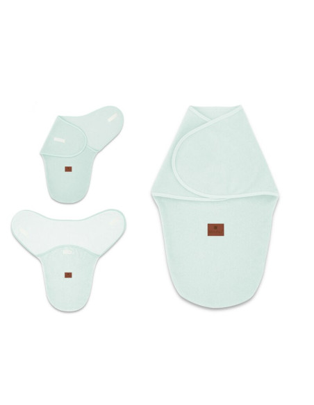 BN-6426972023283,MimiNu - Sistem de infasare bebe, 0 - 3 luni, Din tesatura thermofrotte, Cold Mint