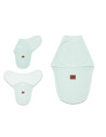 BN-6426972023283,MimiNu - Sistem de infasare bebe, 0 - 3 luni, Din tesatura thermofrotte, Cold Mint
