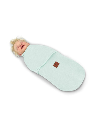 BN-6426972023283,MimiNu - Sistem de infasare bebe, 0 - 3 luni, Din tesatura thermofrotte, Cold Mint