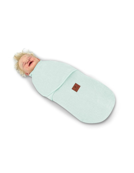 BN-6426972023283,MimiNu - Sistem de infasare bebe, 0 - 3 luni, Din tesatura thermofrotte, Cold Mint