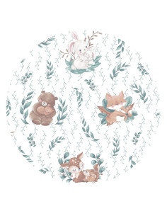 BN-6426972024037,MimiNu - Set 2 cearceafuri cu elastic pentru patut leagan sau patut co-sleeper, 90x50 cm, Din bumbac, Material  2