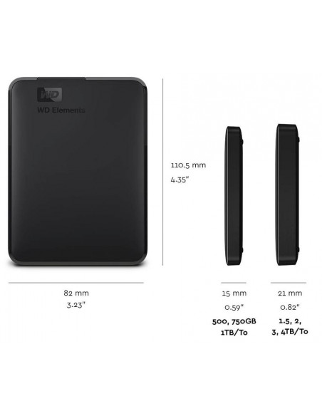 HDD USB3 4TB EXT. 2.5"/BLACK WDBU6Y0040BBK-WESN