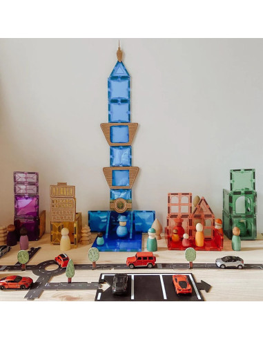 MBL-101,Set magnetic Magblox - 101 piese magnetice de constructie transparente