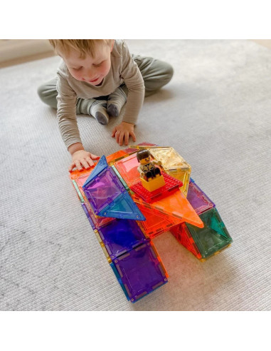 MBL-101,Set magnetic Magblox - 101 piese magnetice de constructie transparente