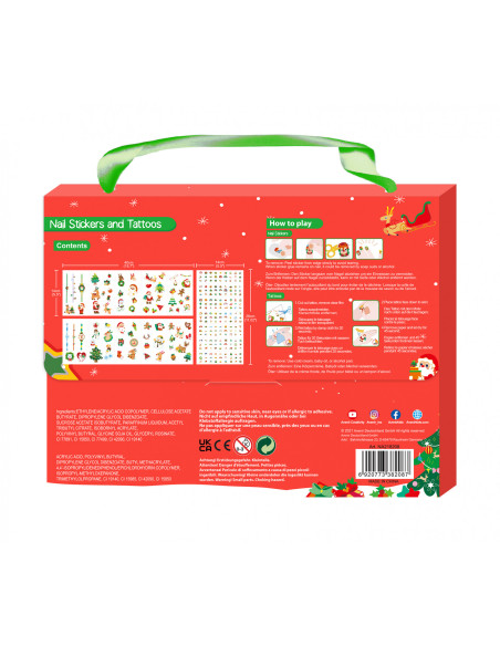 NA218208,Stickere pentru unghii si tatuaje - Craciun