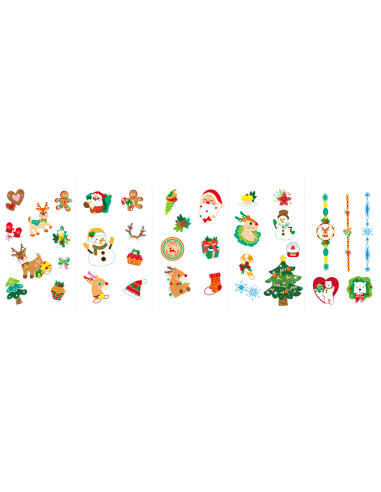 NA218208,Stickere pentru unghii si tatuaje - Craciun