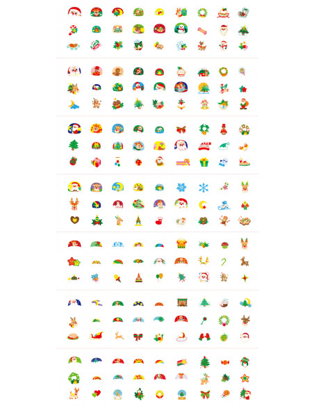 NA218208,Stickere pentru unghii si tatuaje - Craciun