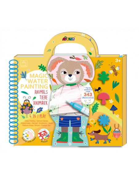 CH221896,Cea mai mare Carte de pictat cu apa, sabloane, stampile si jocuri, portabila - Animale CH221896,Cea mai mare Carte de pictat cu apa, sabloane, stampile si jocuri, portabila - Animale
